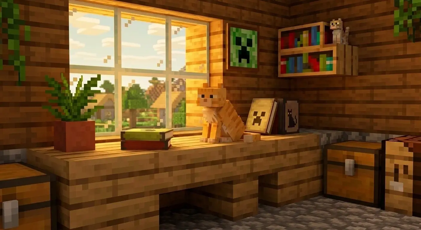 Vorschau des KI-Minecraft-Skin-Generators, die einen aus einem Bild generierten blockartigen Charakter-Skin zeigt